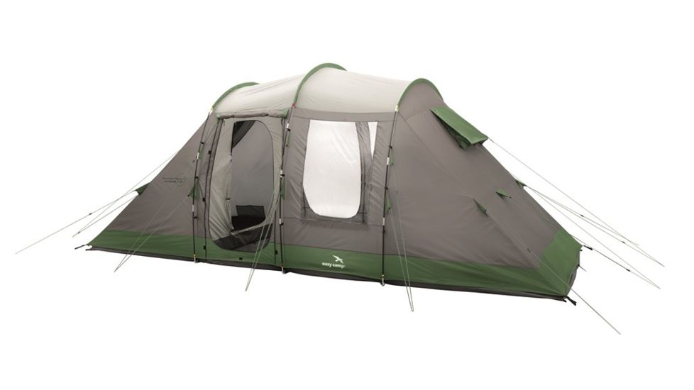 Easy Camp Huntsville Twin Tunnel Tent - 4 Person, 3 Rooms, Light/Dark Blue 120269