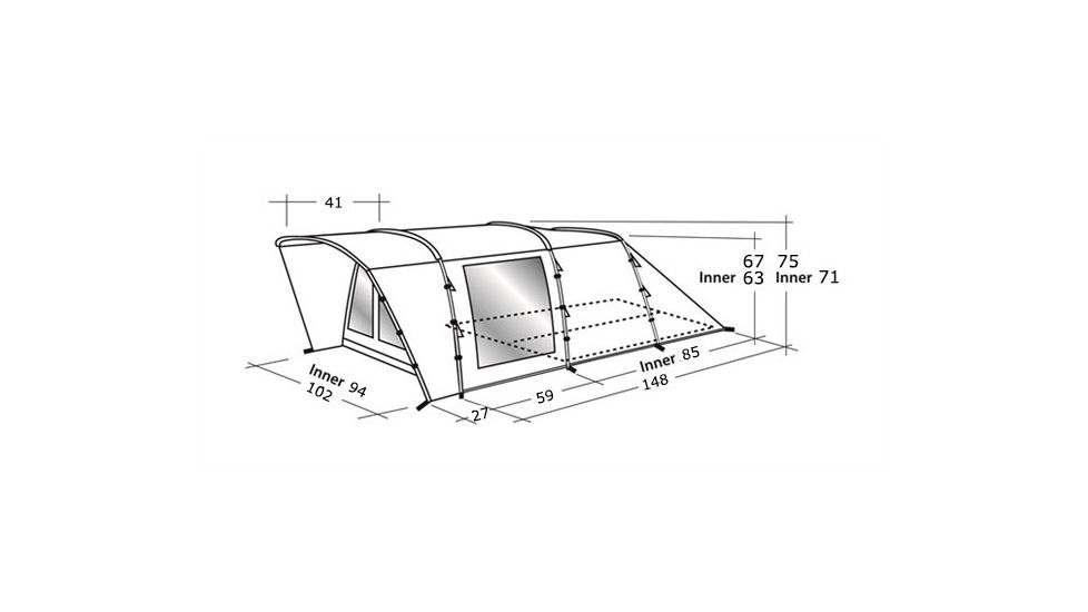 Easy Camp Palmdale 400 Tent Footprint - 4 Person, Black, 180048