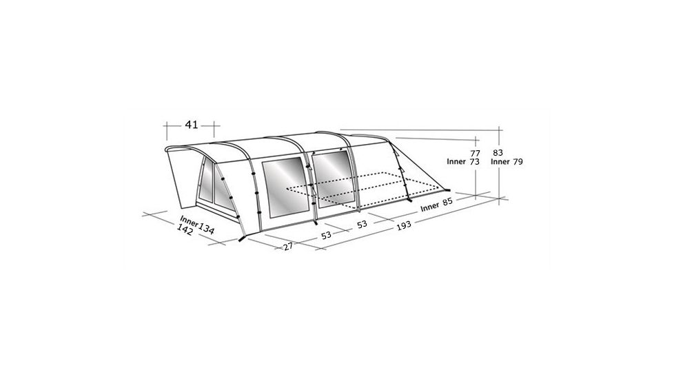 Easy Camp Palmdale 600A Tent Footprint - 6 Person, Black, 180050