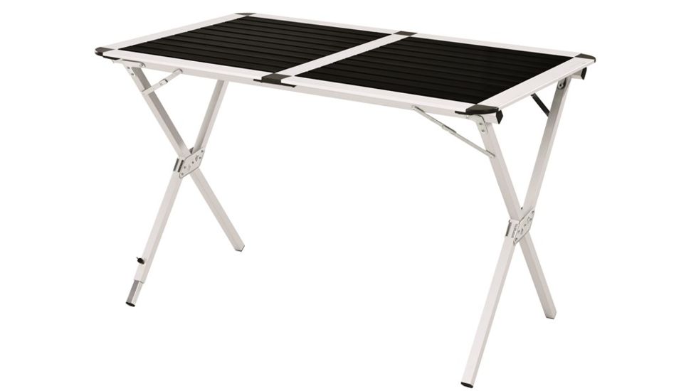 Easy Camp Rennes L Slatted Table w/ X-Style Folding Legs, Black 670197