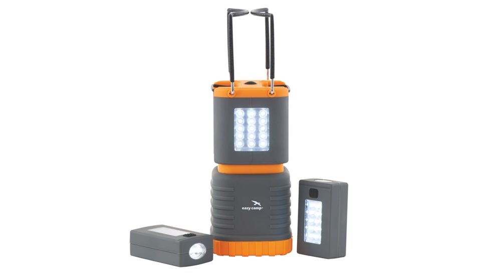 Easy Camp Sinai LED Lantern, 5 Watt, 270 Lumens, Gray/Orange 680115
