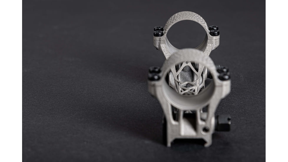EAW EAW Bionic 3D Printed Titanium Scope Mount w/Lever, Diameter 30mm, Height 18mm, Silver/Grey, Small, 481353018021