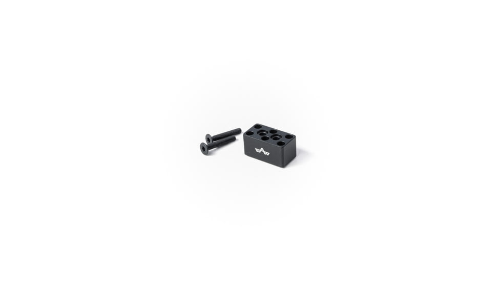 EAW German Tactical Mount Elevation Block, Hole Distance 10mm, Angeled Mount, Height 15mm, Black, 60007