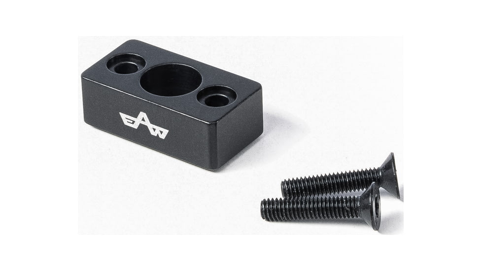 EAW German Tactical Mount Elevation Block, Hole Distance 20mm, Top Mount, Height 10mm, Black, 60010