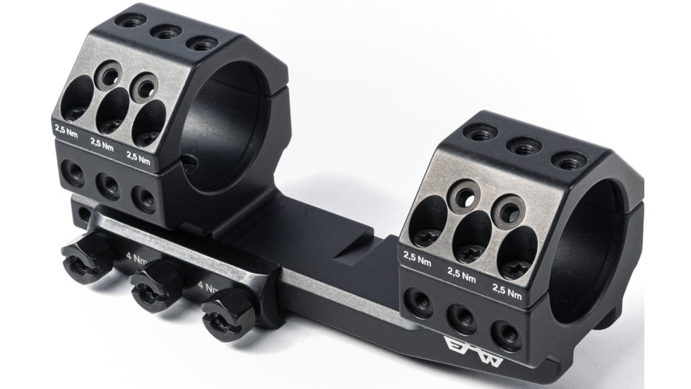 EAW German Tactical Mount Extended Fixed Blockmount, Tube Diameter 30mm, Height 19mm, Extension 70mm, Screw, Black, 62006