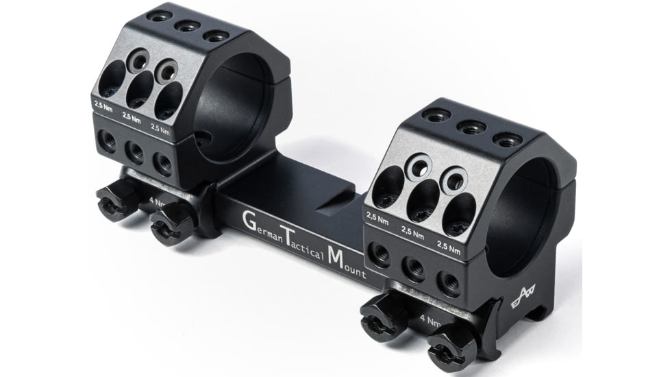 EAW German Tactical Mount Fixed Blockmount, Tube Diameter 30mm, Height 15mm, Screw, Black, 62000