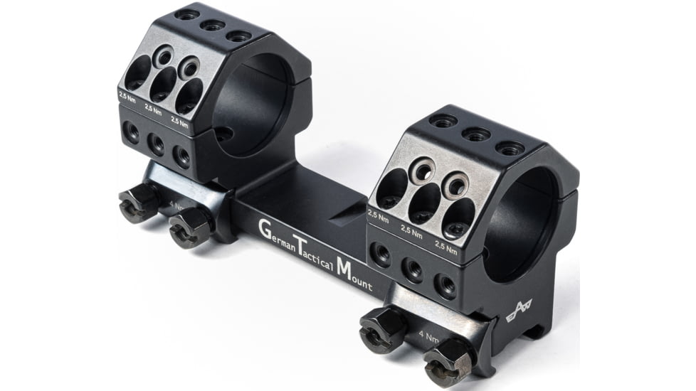 EAW German Tactical Mount Fixed Blockmount, Tube Diameter 30mm, Height 19mm, Screw, Black, 62002