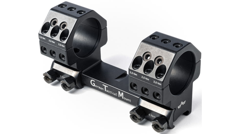 EAW German Tactical Mount Fixed Blockmount, Tube Diameter 34mm, Height 19mm, Screw, Black, 62004