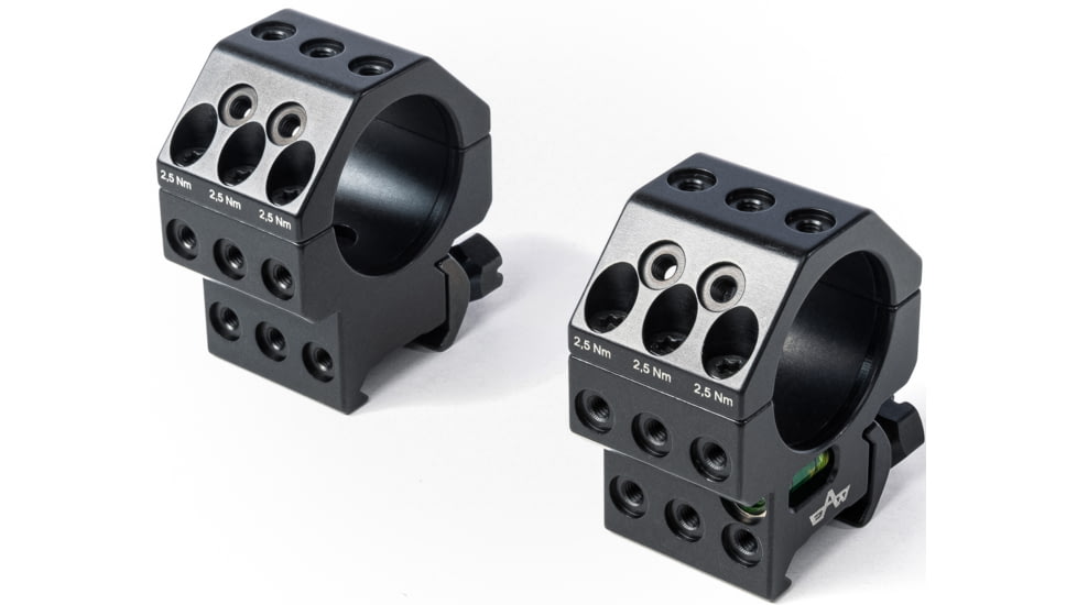 EAW German Tactical Mount Pair Of Fixed Rings, Tube Diameter 34mm, Height 15mm, Screw, Black, 61001