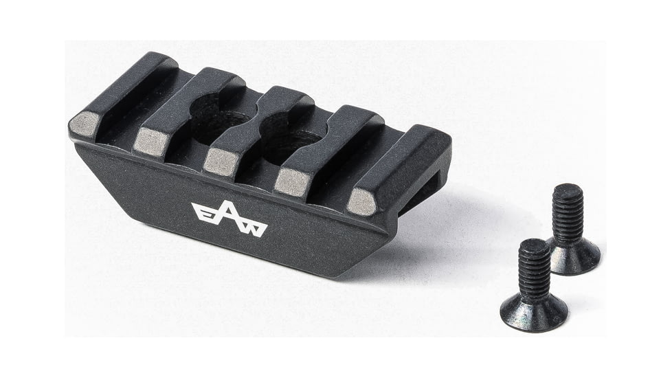 EAW German Tactical Mount Picatinny Attachment, Hole Distance 10mm, Angeled Mount, Height 15mm, Length 45mm, Black, 60013