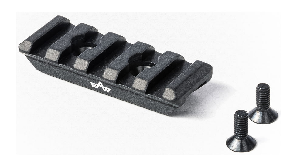 EAW German Tactical Mount Picatinny Attachment, Hole Distance 20mm, Top Mount, Height 10mm, Length 55mm, Black, 60015