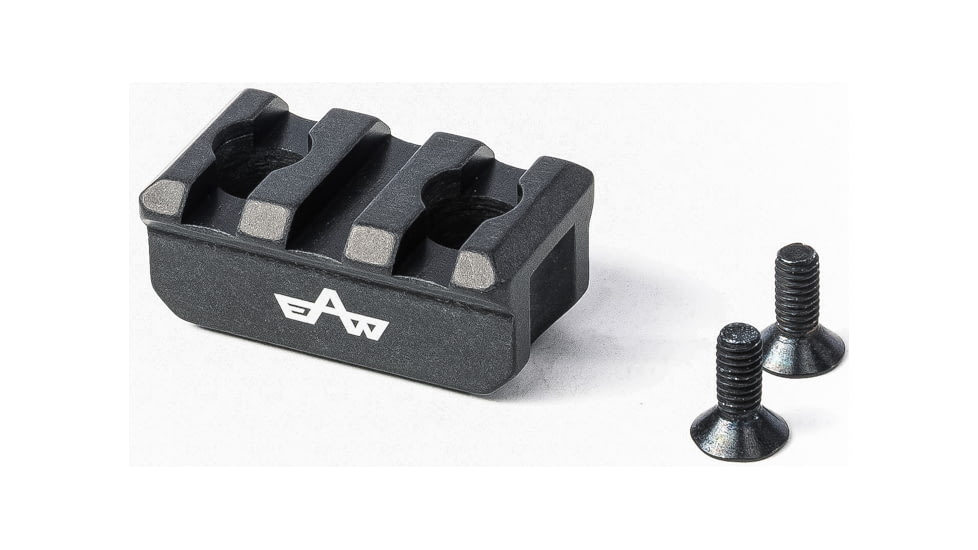 EAW German Tactical Mount Picatinny Attachment, Hole Distance 20mm, Top Mount, Height 15mm, Length 35mm, Black, 60014