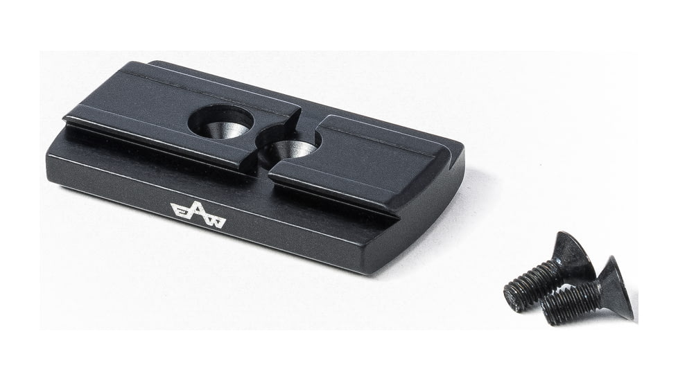 EAW German Tactical Mount Red Dot Adaptor, Aimpoint Acro, Hole Distance 10mm, Angeled Mount, Height 8mm, Black, 60019