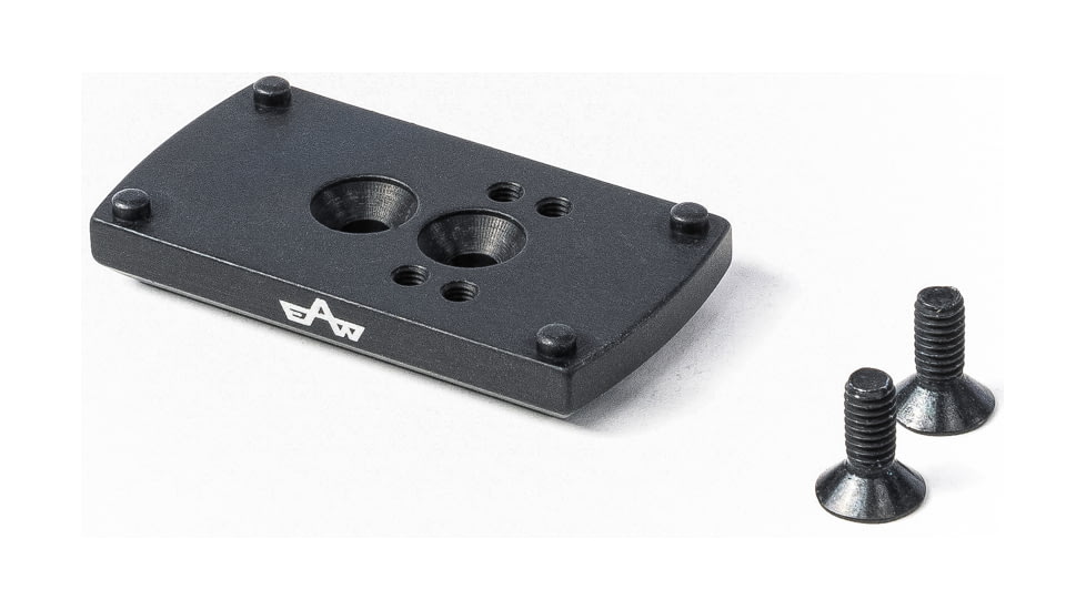 EAW German Tactical Mount Red Dot Adaptor, Noblex Sight, Hole Distance 10mm, Angeled Mount, Height 6mm, Black, 60021