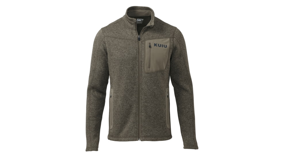 KUIU Base Camp Full Zip Sweater - Mens, Ash, 3XL, Adult, Male, 7477992751262