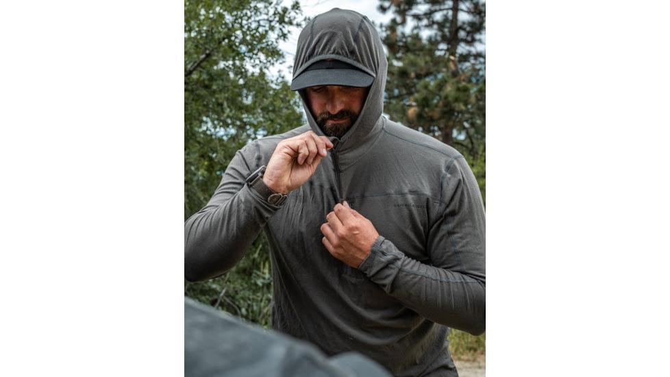 Eberlestock Lochsa 1/2 Zip Hoodie - Mens, Gunmetal, 2XL, L12T2