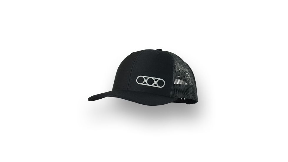 Eberlestock Lucky Ring Logo Ballcap, Black Mesh, Gray Ring Logo, Black COBC2