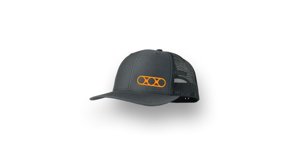 Eberlestock Lucky Ring Logo Ballcap, Gray/Black Mesh, Orange Ring Logo, Gray/Black/Orange COBC1