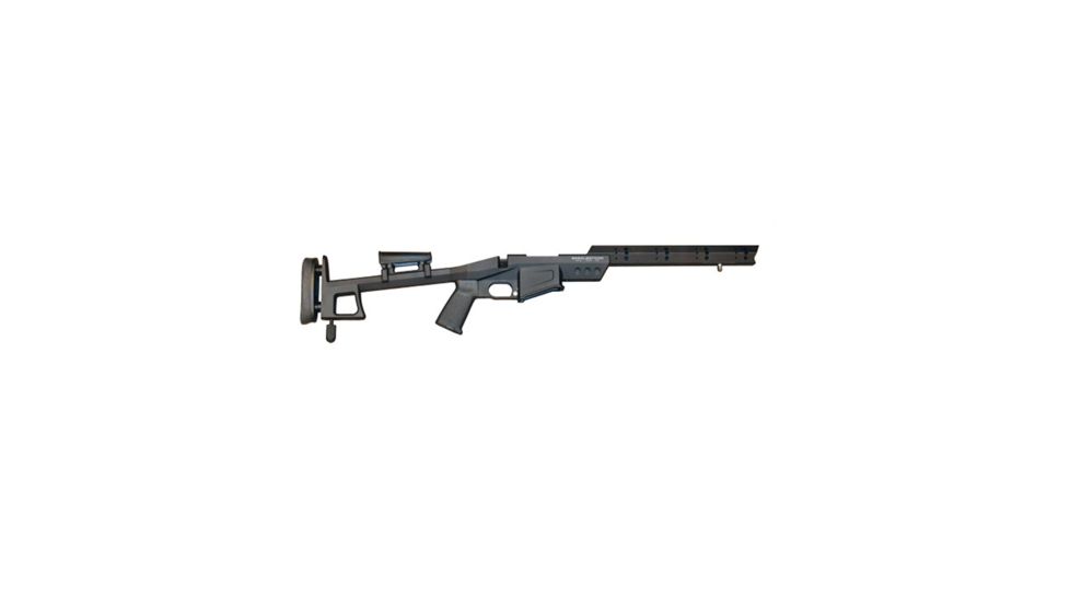 Eberlestock Remington 700 Short Action Stealth Rifle Chassis, Folding, Slick Forestock, Stealth Black, M1ASS