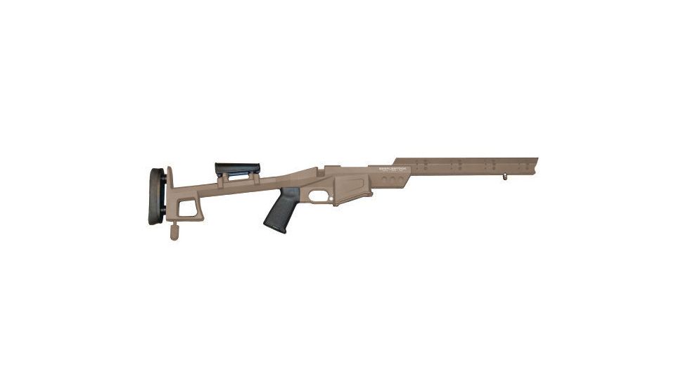 Eberlestock Stealth Chassis 700 LA, Folding Stock, Slick Forestock w/ AI-Type 5 Round Magazine, Dry Earth M1BSSE