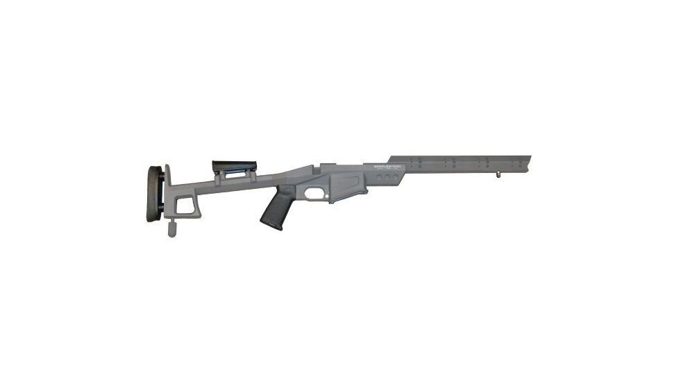 Eberlestock Stealth Chassis 700 LA, Folding Stock, Slick Forestock w/ AI-Type 5 Round Magazine, Urban Gray M1BSSY