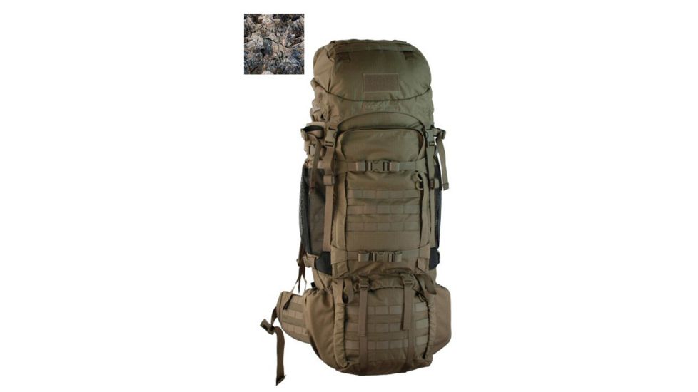 Eberlestock V90 Battleship Pack w/Storm Collar, Hide Open Rock Veil V90HK