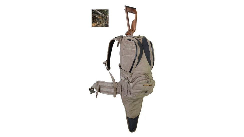 EBERLESTOCK X1A2 Hunting Backpack w/Backscabbard and Ripcord Bowtether,Timber Veil, HIDE OPEN TIMBER VEIL, X1A2HT