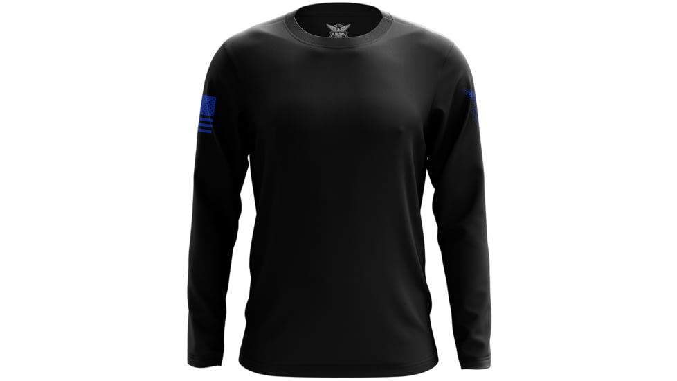 We the People Holsters Basic - Black + Blue Long Sleeve Shirt 0FBA9839, 6590862065762