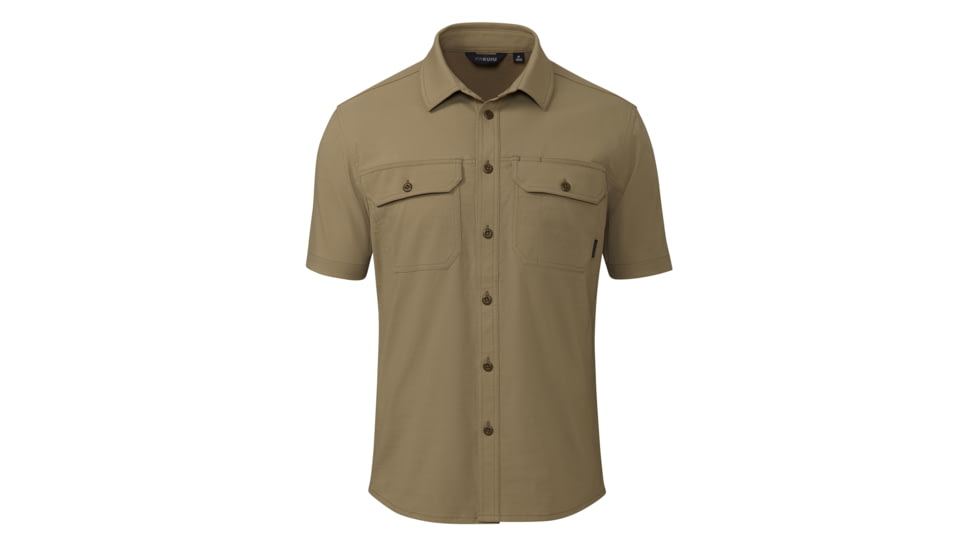 KUIU Motive Short Sleeves Work Shirt in Khaki Size 3XL 65F19472, Khaki, 3XL, Nylon, Adult, Male, 7617848213662