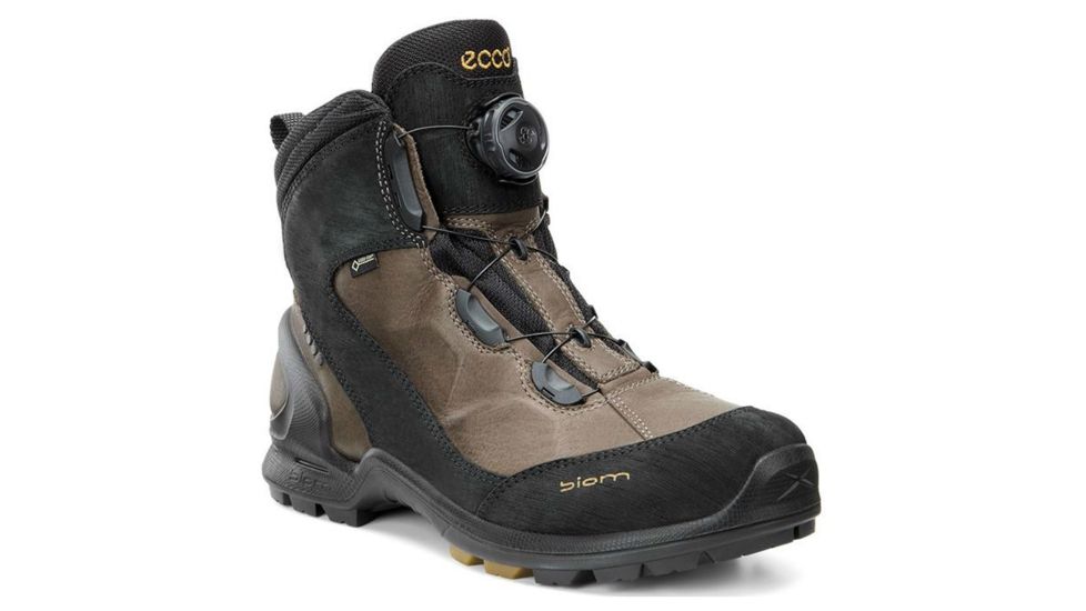 ECCO BIOM Terrain Mid GTX Hiking Boot - Men's-Black/Grey/Tobacco-Medium-42