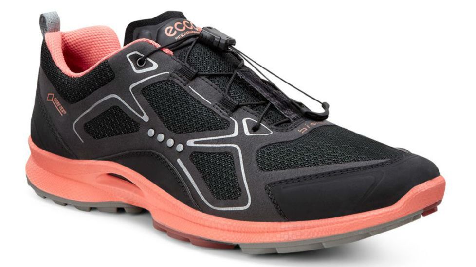 ECCO Biom Ultra Quest II GTX Hiking Shoe - Women's-Black/Coral-Medium-41