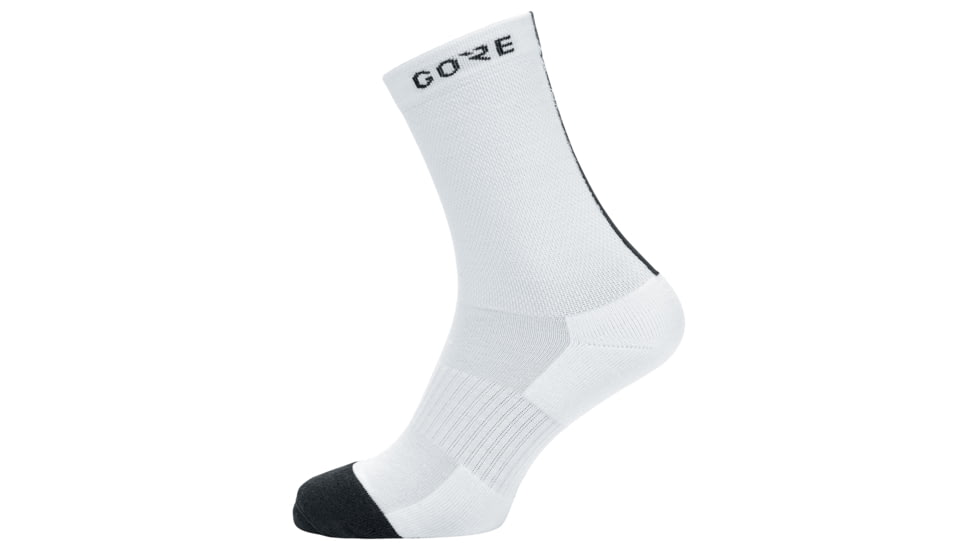 GOREWEAR M Thermo Mid Socks in White/Black 3.5-5 Moisture Wicking 91195793, 100230-0199-S