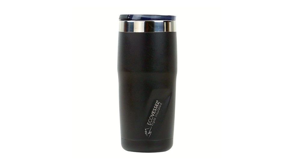 Eco Vessel METRO Insulated Bottle, 16oz, Black Shadow, Black Shadow, Stainless Steel, 100 Year Manufacturer Warranty, EVS-77026