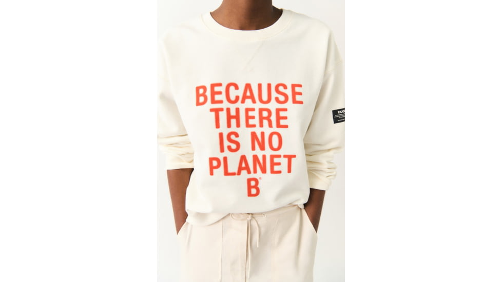 Ecoalf Backalf B Because Sweatshirt - Womens, Cannoli White, S, GASTBACKB8140WS22-997-S