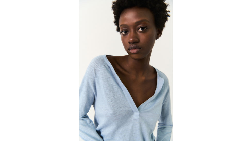 Ecoalf Litalf Long Sleeve T-Shirt - Womens, Dusty Blue, XL, GATSLITAL1280WS22-345-XL