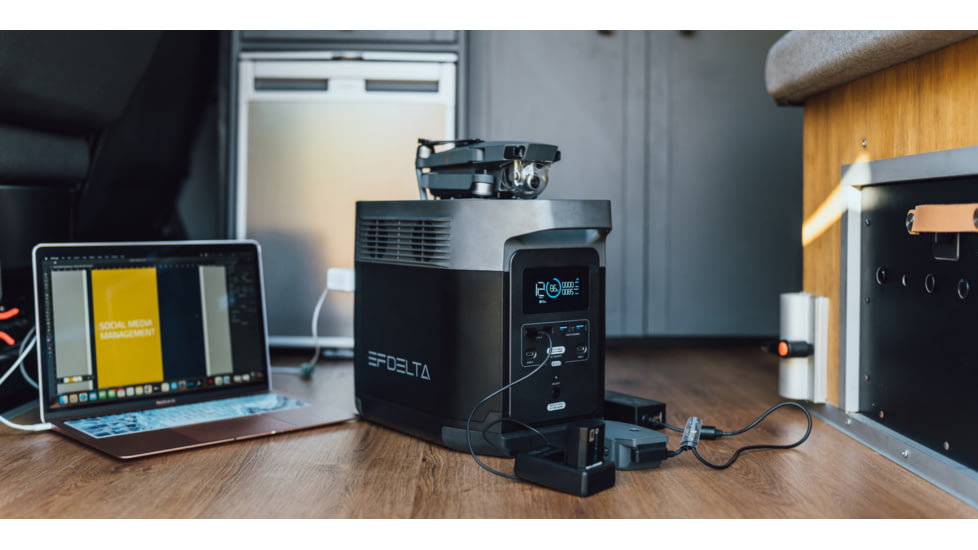 EcoFlow 1000 DELTA Portable Power Station, Black/Grey, EFDELTA1000-AM