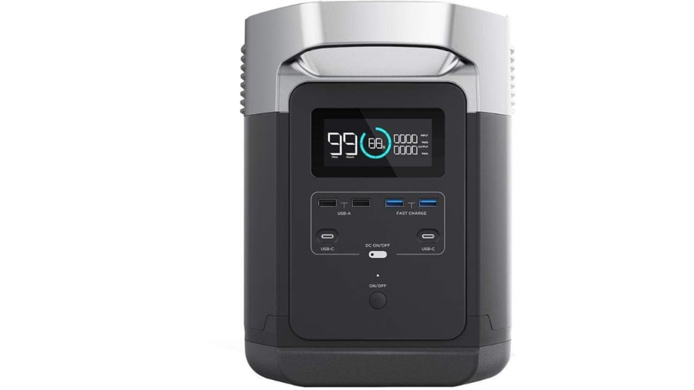 EcoFlow Delta Bundle Power Station w/One Solar Panel, Grey/Black, DELTAAMSP161