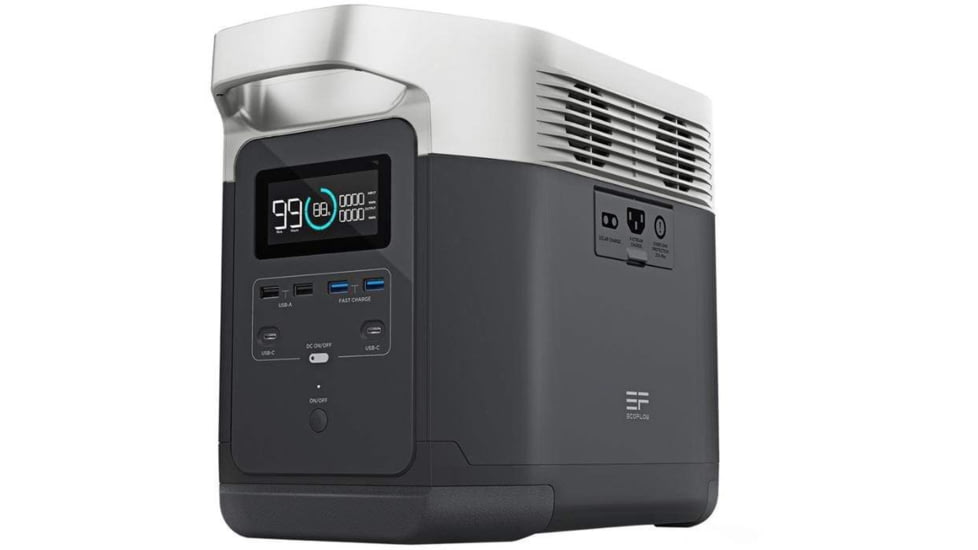 EcoFlow Delta Bundle Power Station w/One Solar Panel, Grey/Black, DELTAAMSP161