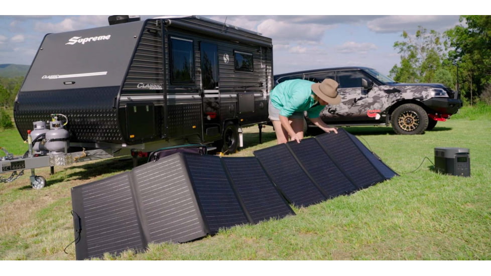 EcoFlow DELTA Max 1600 w/1 Solar Panel, 160W, Black, DELTAMax1600US161