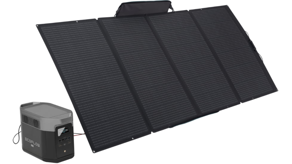 EcoFlow DELTA Max 2000 Bundle w/One 400W Solar Panel, Black, DELTAMax2000-400W-US