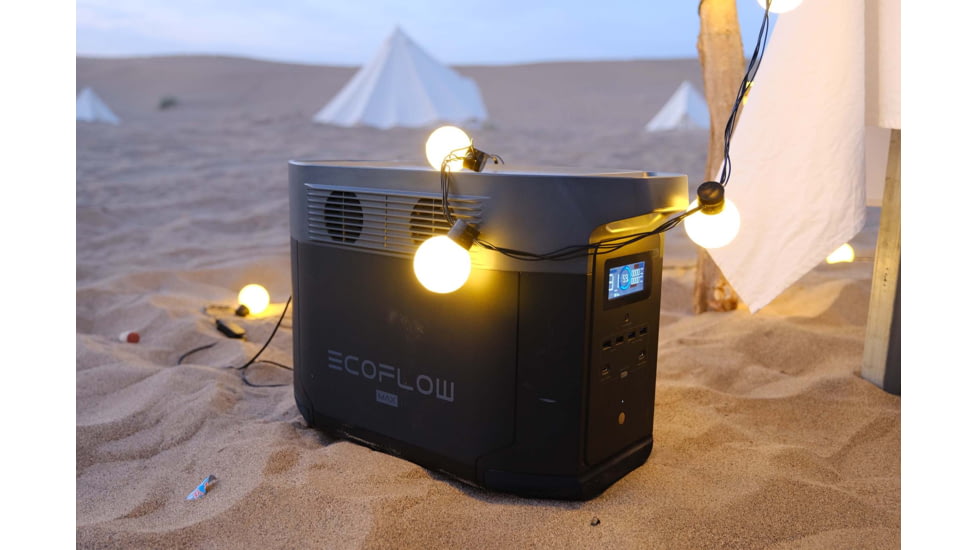 EcoFlow DELTA Max 2000 Bundle w/One 400W Solar Panel, Black, DELTAMax2000-400W-US