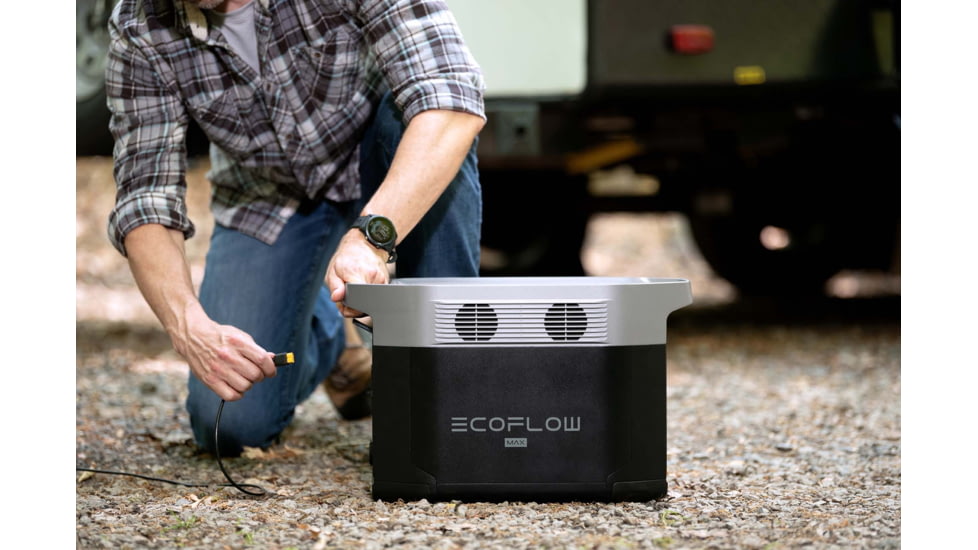 EcoFlow DELTA Max 2000 Bundle w/One 400W Solar Panel, Black, DELTAMax2000-400W-US