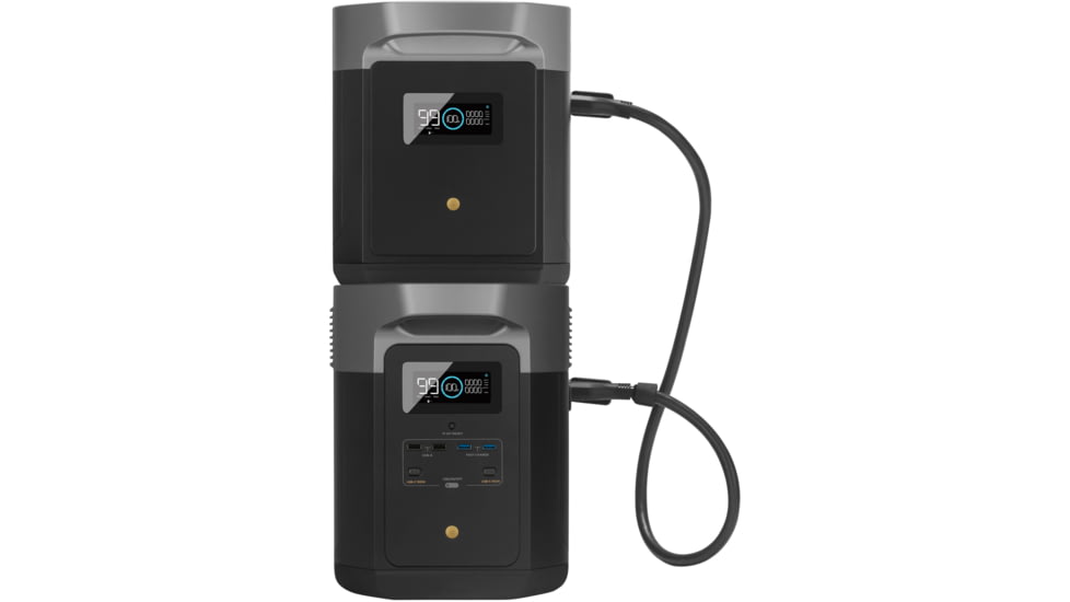 EcoFlow DELTA Max 2000 Bundle w/One Extra Battery, Black, DELTAMax2000-DELTAMaxEB-US