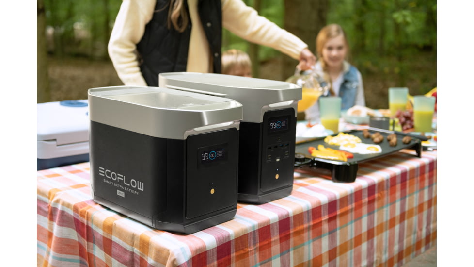 EcoFlow DELTA Max 2000 Bundle w/One Extra Battery, Black, DELTAMax2000-DELTAMaxEB-US