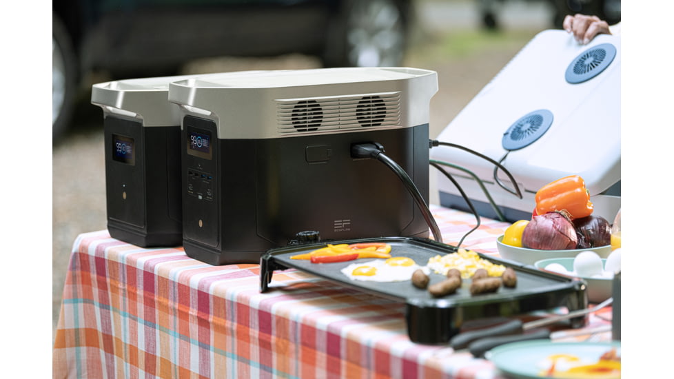 EcoFlow DELTA Max 2000 Bundle w/One Extra Battery, Black, DELTAMax2000-DELTAMaxEB-US