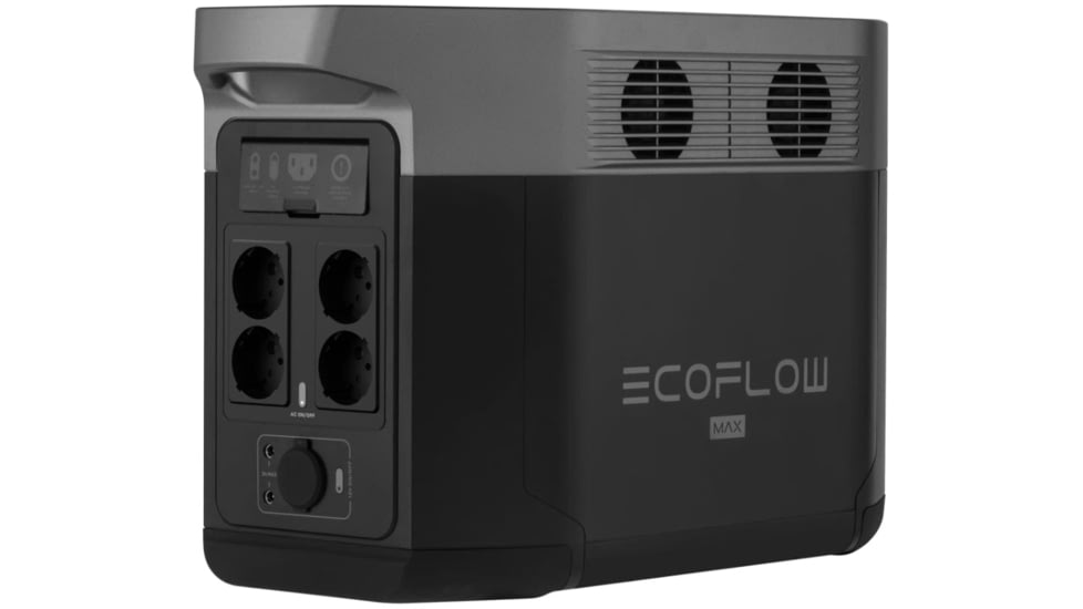 EcoFlow Delta Max 2000 Bundle w/Two Solar Panels, Grey/Black, DELTAMax2000US162