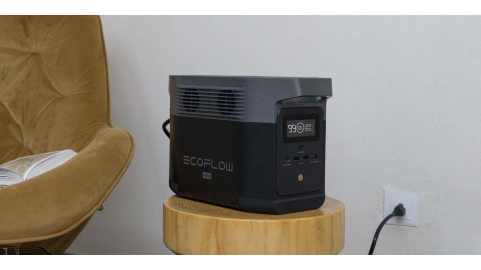 EcoFlow DELTA Mini w/ 1 Solar Panel, 110W, Black, DELTAminiUS111