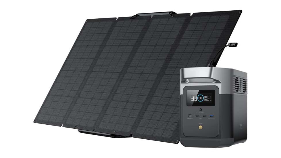 EcoFlow DELTA Mini w/ 1 Solar Panel, 160W, Black, DELTAminiUS162