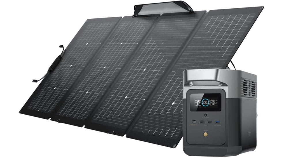 EcoFlow DELTA Mini w/ 1 Solar Panel, 220W, Black, DELTAMINI-SP220W-1-US