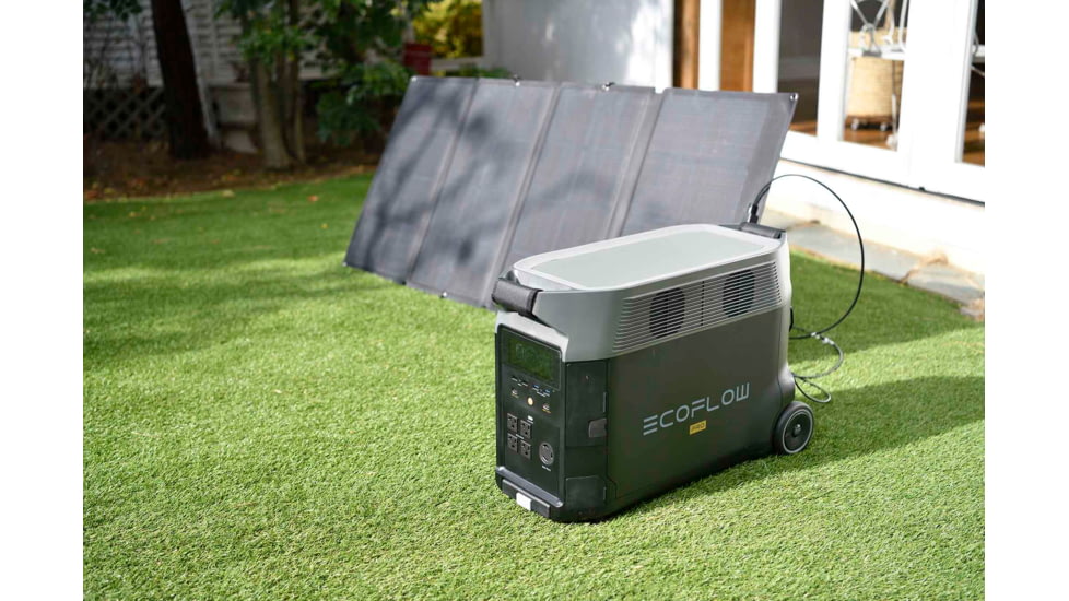 EcoFlow DELTA Pro Portable Power Station w/One 400W Solar Panel, Black, DELTAPro-400W-US